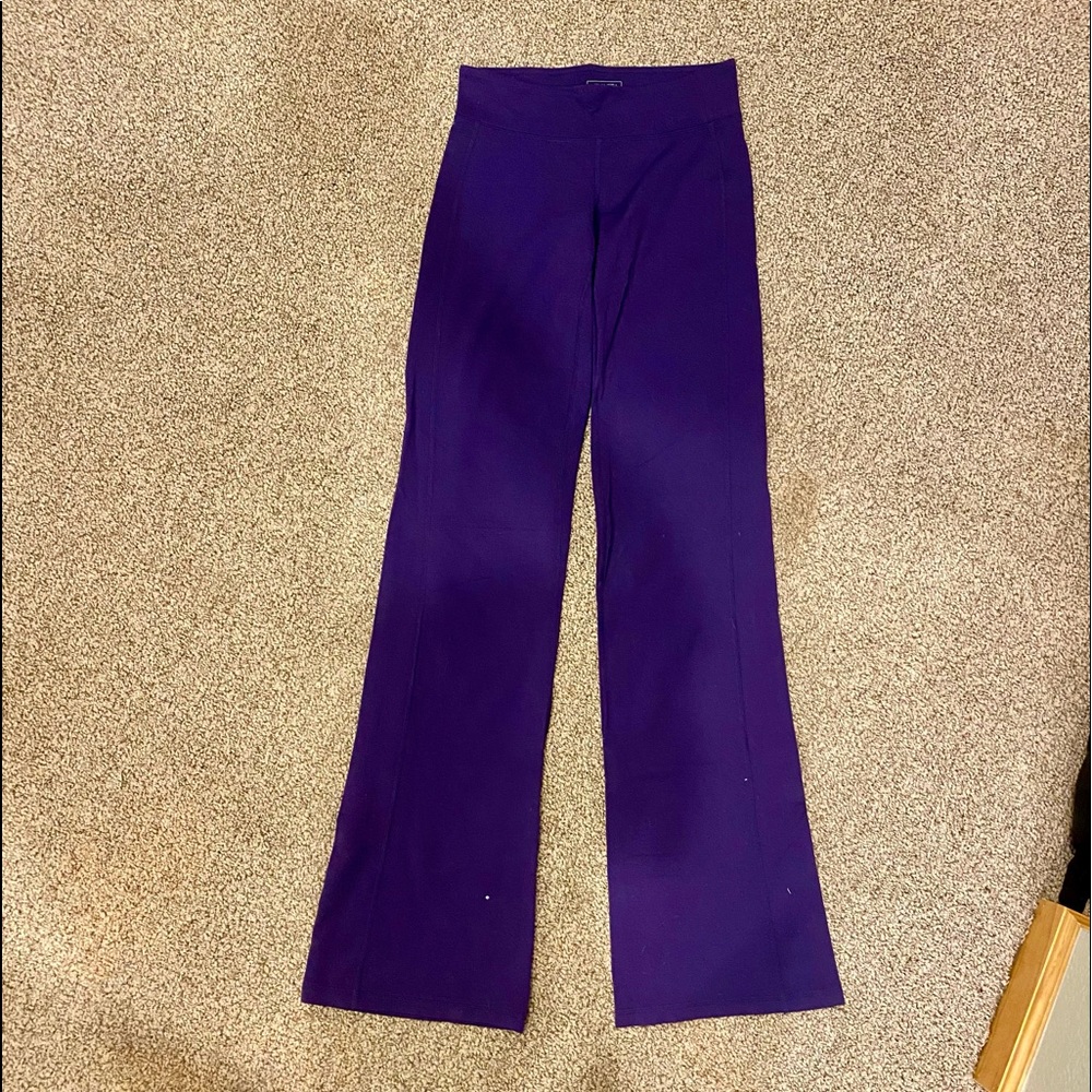 Purple Athleta flare yoga pants!